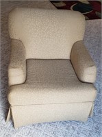 Patterned Tan Upholstered Chair #2