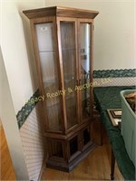 3 sided lighted glass display cabinet
