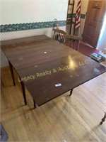 mahogany drop leaf table w/ 4 chairs