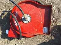 Reelcraft hose reel with hose used