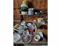 Miscellaneous dishes, cookware, utensils