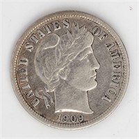 Coin 1909-O United States Barber Dime - Choice