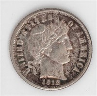 Coin 1912-D United States Barber Dime - Choice BU