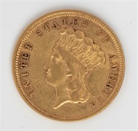 Coin 1854 United States Three Dollar Gold Piece
