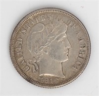 Coin 1916-P United States Barber Dime - Choice