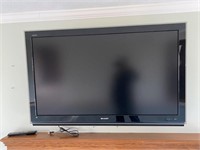 Sharp 52in LCD TV- works good- remote & wall mount