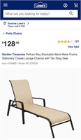 $128.00 -BRAND NEW CHAISE LOUNGE CHAIR FROM LOWES