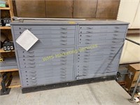 2 Blue-Print Metal Cabinets with Contents