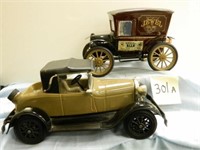 2 Jim Beam Decanters - Incl. 1928 Ford Coupe &