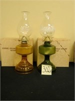 2 Seagrams Benchmark Oil Lamps