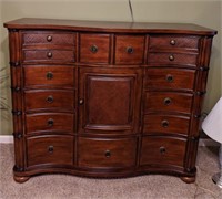 Unique Wooden Dresser, 50"T x 58"W x 21"D