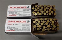 100 Rounds-- Winchester 22 Win Mag Ammunition