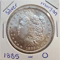 36 - 1885 "O" SILVER MORGAN DOLLAR
