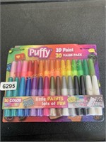 x3 Puffy 3-D paint sets. 30 color packs.