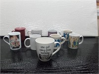 Lot of Nine Ceramic Mugs