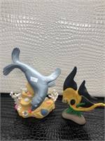 Ceramic Sea Lion Figurine and Black and Yellow
