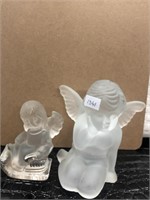 Frosted Glass Angel and Frosted Glass Angel