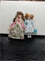 Pair of Vintage Porcelain Dolls