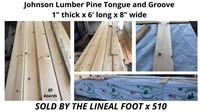 Pine Tongue and Groove 1" x 6' x 8" (x 510 LF)