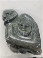 Large Soap Stone Embossing Couple, 21"