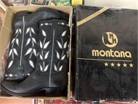 Mens Cowboy Boots Montana Book Co. Size 9 1/2D