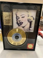 Marilyn Monroe 24 karat Gold Plated Record