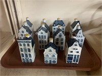 11 Blue Delft, KLM Mini Houses, From set of 100