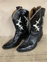 Mens Cowboy Boots by Goding Black Leather, 9 1/2
