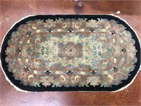 Antique Chinese Oval Rug, 36" x 64"