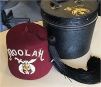 Shriners Fez with Leather Case