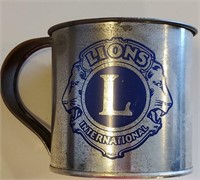 Lions Club Tin Can with Handle