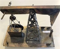 Copper Oil Well Mechanical Music Box