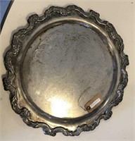 Silver Plated Engraved Serving Tray