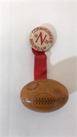1929 Cornhusker Roundup pin back button-tin