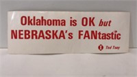 Oklahoma OK, Nebraska FANtastic-bumper sticker