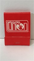 Vintage Nebraska Union (with NE seal)  matchbook