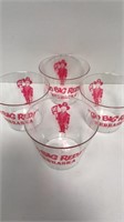 4 vintage Harry Husker clear plastic cups-3” tall