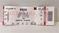 2018 Nebraska vs Michigan State ticket-5.5” long