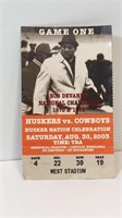 2003 Neb. Huskers  vs OK State Cowboys ticket-
