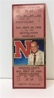 1992 Nebraska vs Arizona State ticket- near mint