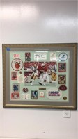 Mike Rozier framed piece - includes Rare patches