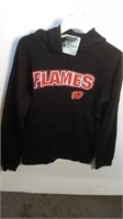 Kids XL (18) Flames black front zip hoodie