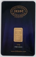 Coin 2.5 Gram .999 Fine Gold Bar - Istanbul