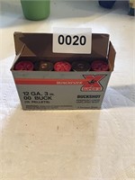12 gauge 3” Buck. Box of 5