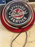 Packard Electric Sign Clock. Works needs plug end