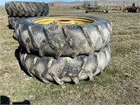 2- 15.5 - 38 Tires on John Deere Rims Location 1