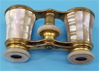 Pair of Lemaire opera glasses with beautiful mothe