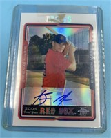 2005 Brandon Moss Boston Red Sox autographed baseb
