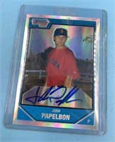 Josh Papelbon autographed baseball card 2007 Red S