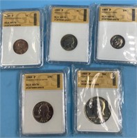 1989 P Graded coins all MS70: Kennedy Half, Quarte